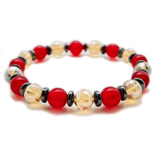

beaded, strands luxury hematite glass jade women bracelets for wedding mullti color korean natural stone beaded bracelet jewelry wholesale, Black