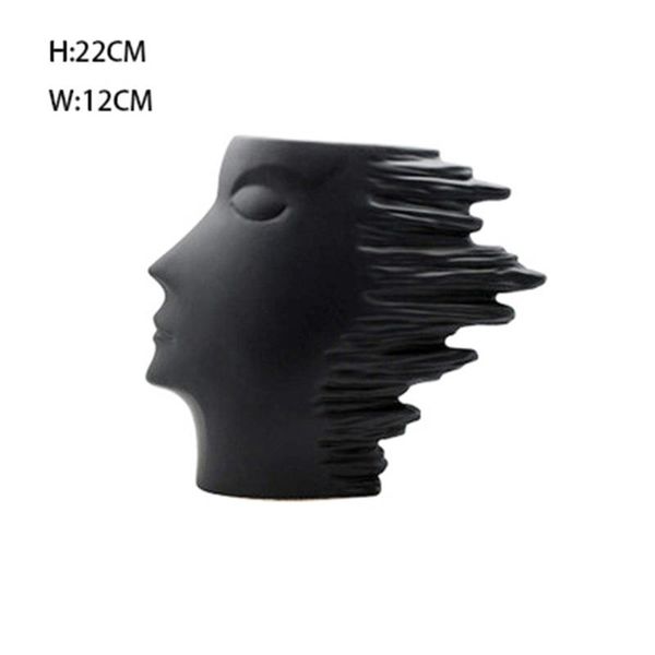 

vases modern postmodern abstract female head ceramic vase floral dried flower decorative ornament