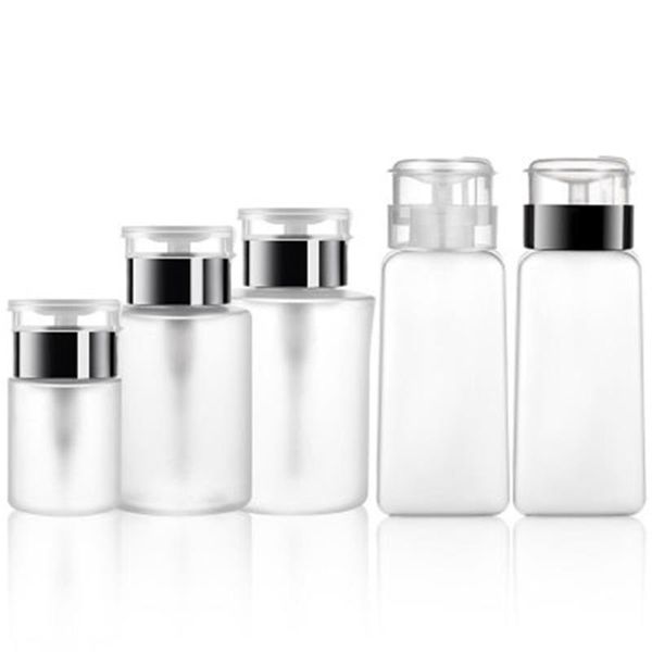 

storage bottles & jars manicure large capacity press bottle spiral empty nail remover water makeup disinfectant sub-packing