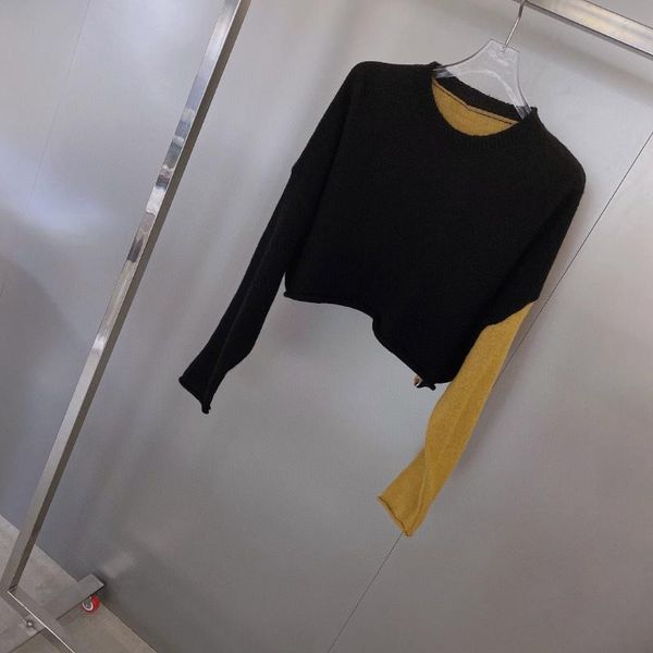 

women's sweaters 2021 women fashion long-sleeved short sweater 0925, White;black