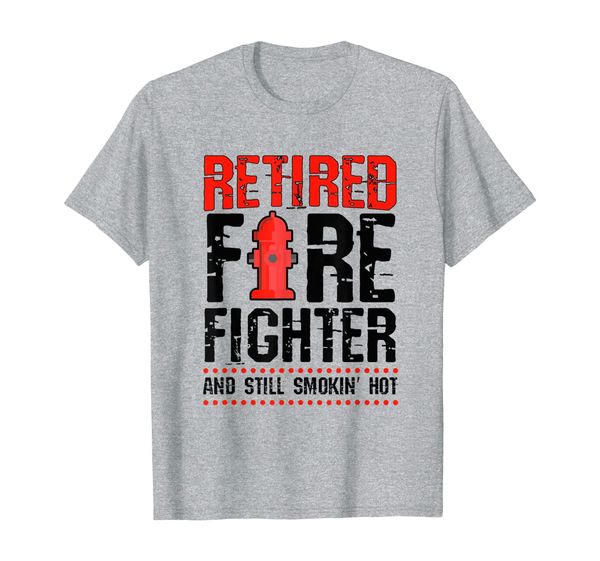 

retired firefighter fireman retirement party gift t-shirt, White;black