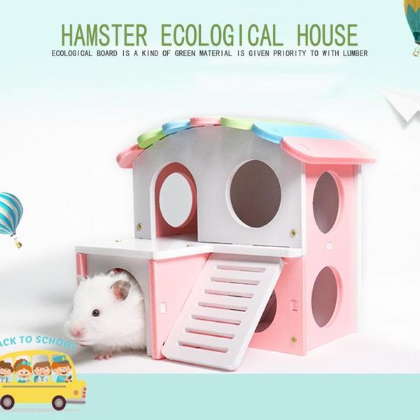 

small animal supplies syrian hamster bed house colorful grand villa squirrel hedgehog ecological board cage toy animall sleeping