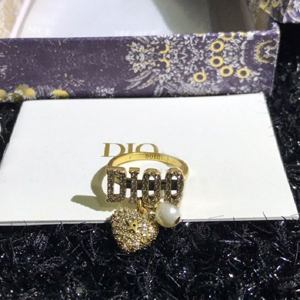 

ring new pearl heart ring brass material exclusive jewelry sale, Golden;silver