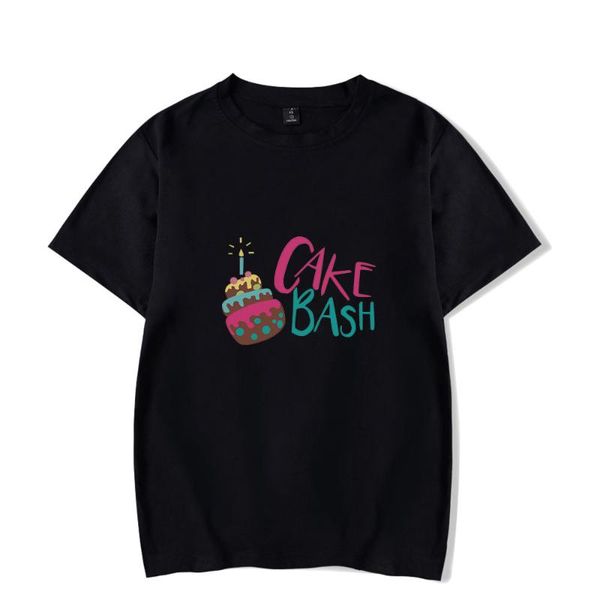

cake bash men women t-shirts graphic print summer short sleeve casual loose streetwear o-neck harajuku t-shirt men's, White;black