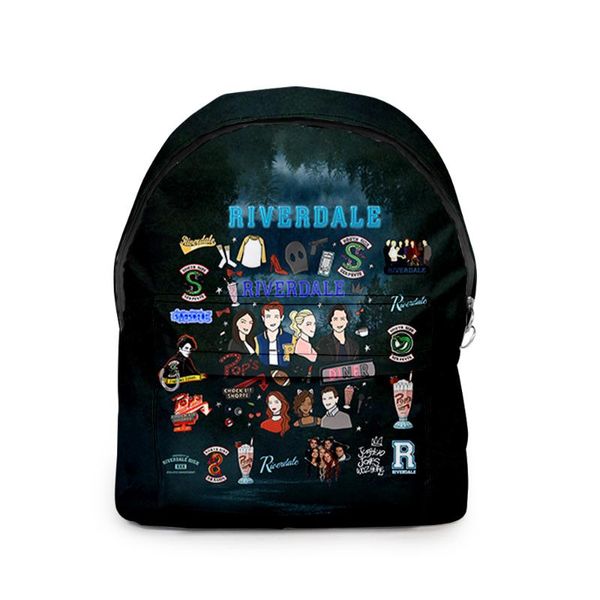 

backpack tv riverdale season 5 teenager boys girls children students 3d print schoolbag oxford waterproof travel laptop