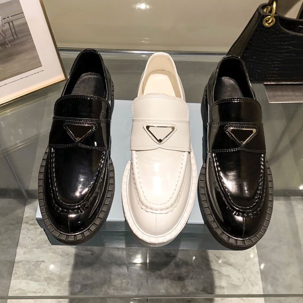 

designer dress flat women casual shoes low-metal buckle black white size 35-40
