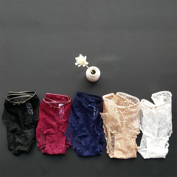 

women's panties cotton breathable underwear lace bikini thong g-shaped, Black;pink