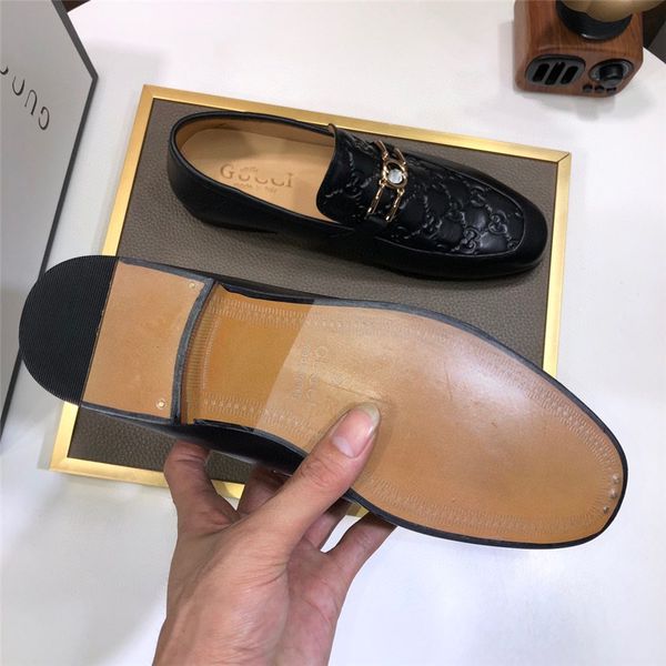 

men's shoe luxury shoes men loafers business leather for mens designer dress genuine casual black slip on real moccasins patent male