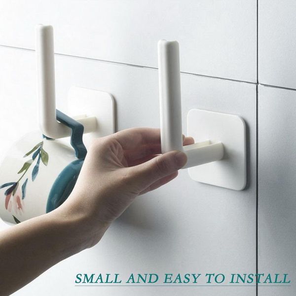 

toilet paper holders self adhesive holder tissue towel rack kitchen plastic -wrap wall hanging hooks bathroom roll storage racks