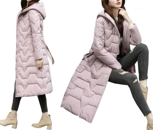 

women's down & parkas overcoat causal ladies solid padded jacket long autumn winter wadded women hooded coats female, Black