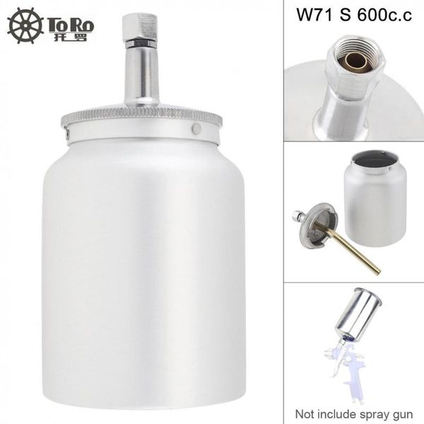 

professional spray guns 600ml stainless steel paint gun pot with 1/4 inch air inlet and screw thread connector for automotive