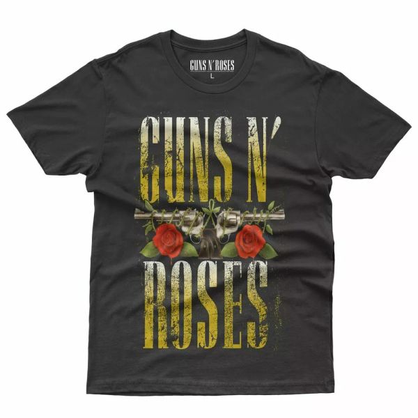 

guns n 'roses big guns t-shirt official licensed, White;black