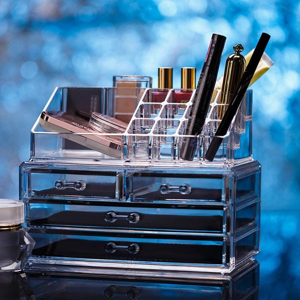 

storage boxes & bins 2021 lipstick jewelry box acrylic makeup organizer cosmetic holder tools brush and accessory