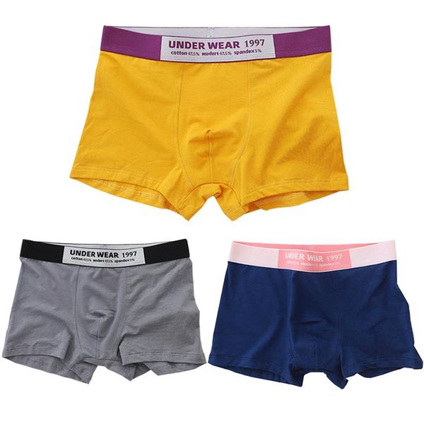 

underpants 3pcs/lote man undrewear cotton modal men boxers shorts breathable lingerie homme middle-waisted boy bokserki, Black;white