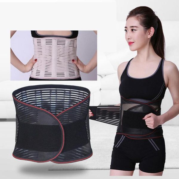 

elastic breathable sport waist protector back support, Black;gray