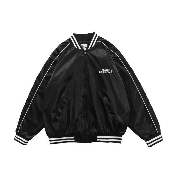 

men's jackets street retro yokosuka panda jacket trendy embroidery varsity men, Black;brown
