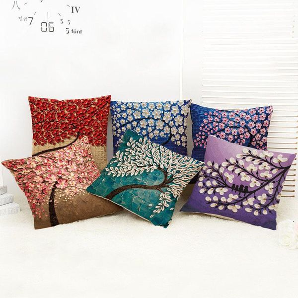 

cushion/decorative pillow personalized home fashion sofa cushions car colorful painting the tree of life linen cover