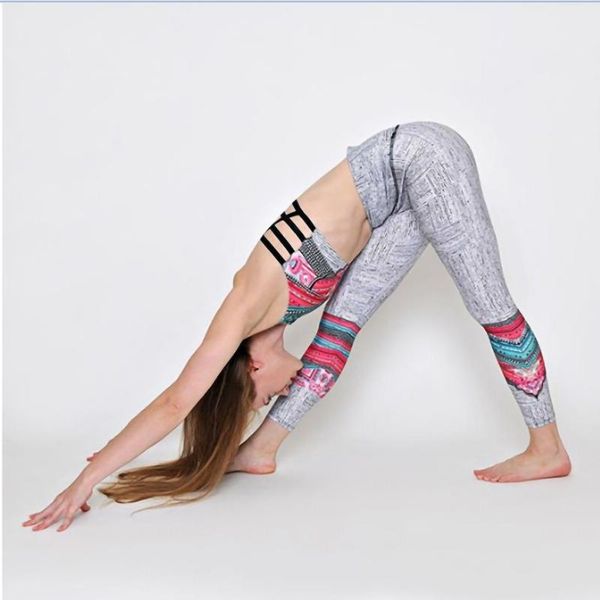 

women's leggings yk2 sport legging women fitness running gym slim yo-ga pants high waist push up stretch workout side printed tights, Black