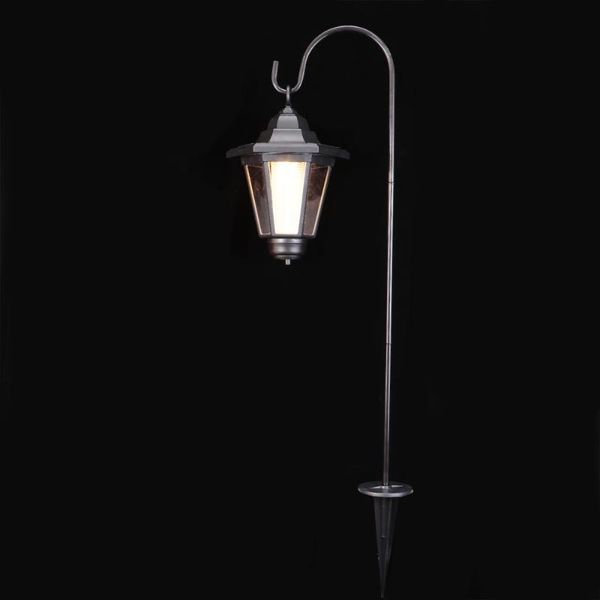 

lawn lamps 1pc solar power lamp led yard ground outdoor light for decor (black)
