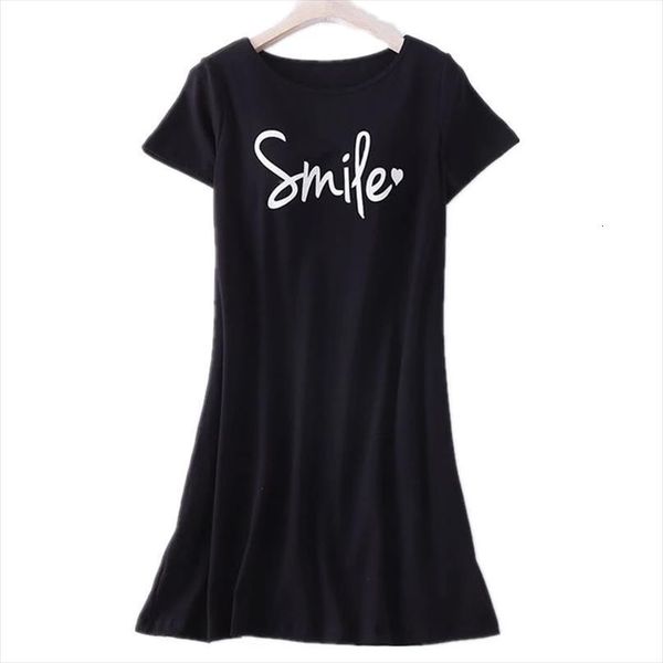 

casual cotton padded nightgown womens sleepwears summer loose home dress night, Black;red