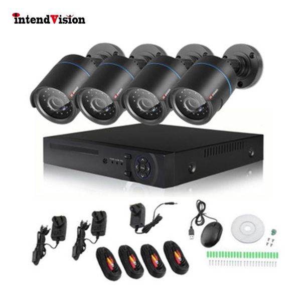 

intendvision 4ch 1080p ahd dvr surveillance cctv system 720p ip camera p2p h.264 ir night vision idbs5104 systems