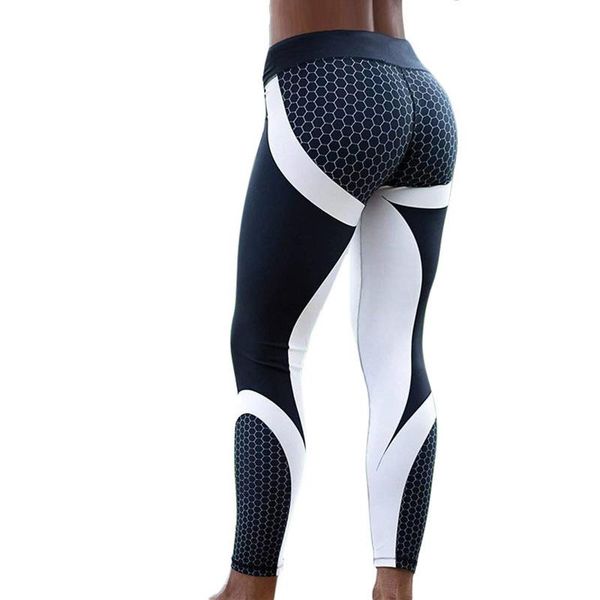 

yoga outfits pants honeycomb carbon leggings women fitness wear workout sports running push up gym elastic slim, White;red