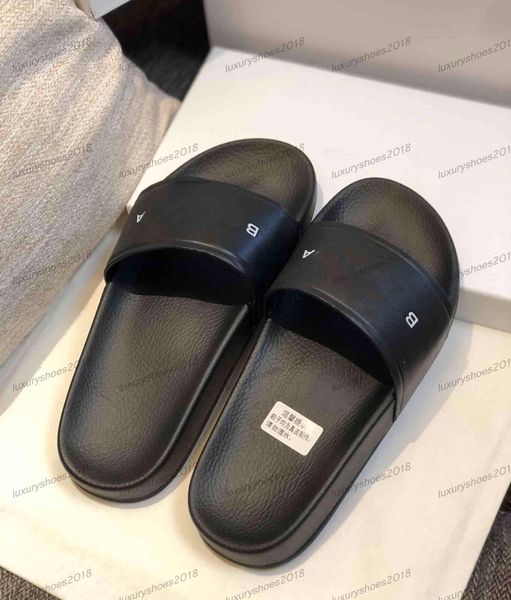 

mens womens slippers shoes print slide summer fashion wide flat beach sandals slipper flip flop yw yw, Black