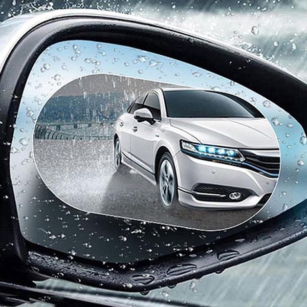 

car sunshade for rear view side mirror rainproof film nano clear anti rain fog water soft protction sticker tool exterior 2pcs