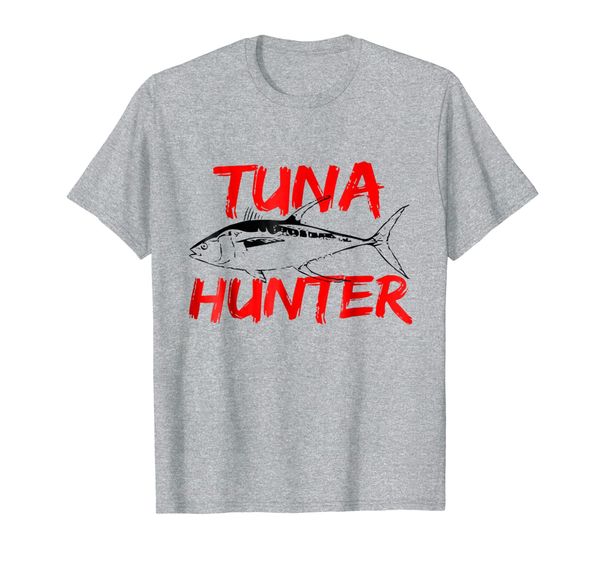 

tuna hunter fishing t-shirt, White;black