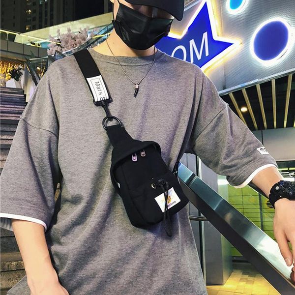 

waist bags small canvas chest pack for men women crossbody hip hop streetwear bag fanny multifunction mini belt