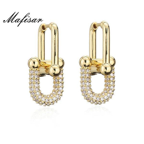 

mafisar vintage design luxury cz female wedding earring gold color drop earrings for women party jewelry wholesale dangle & chandelier, Silver