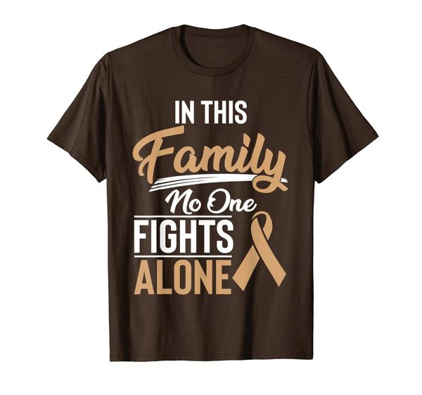 

childhood cancer in this family no one fights alone t-shirt, White;black