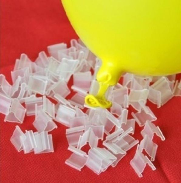 

100pcs latex balloon pvc clips balloons sealing clamps balls accessories clip ballon buttons party supplies store bag