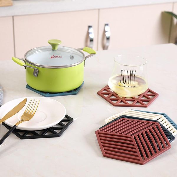 

mats & pads high temperature resistant silicone heat insulation pad home dining mat hollow table anti-scald non-slip