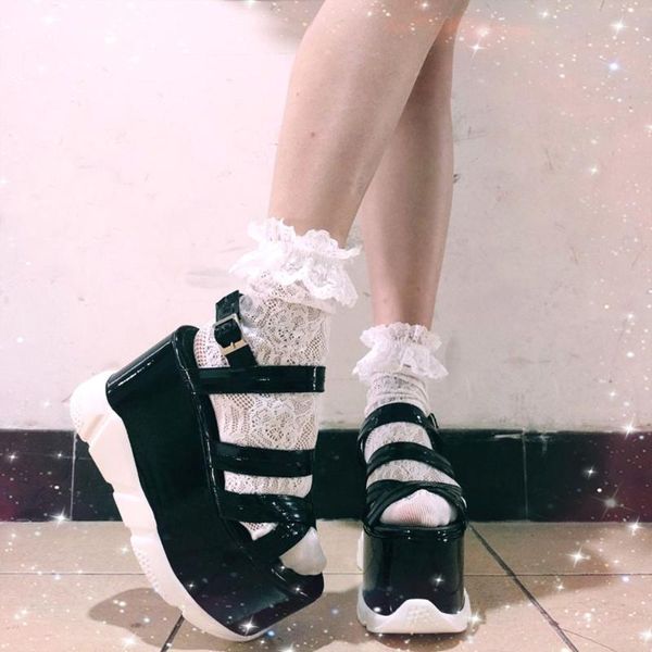 

dress shoes big size 43 fashion brand ins for dropship black mixed colors gothic style cosplay platform sandals high heels women