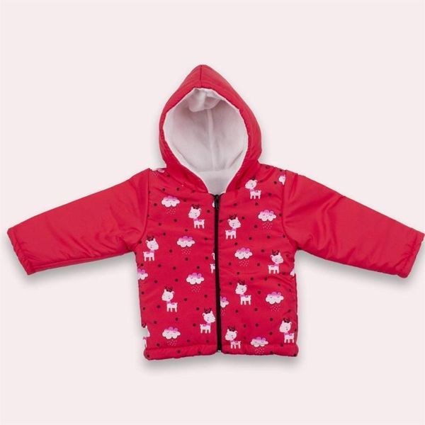 

jackets mammakid toddler infant baby kids children girl winter cloud print jacket with hood warm outerwear coat pomegranate flower color1, Blue;gray