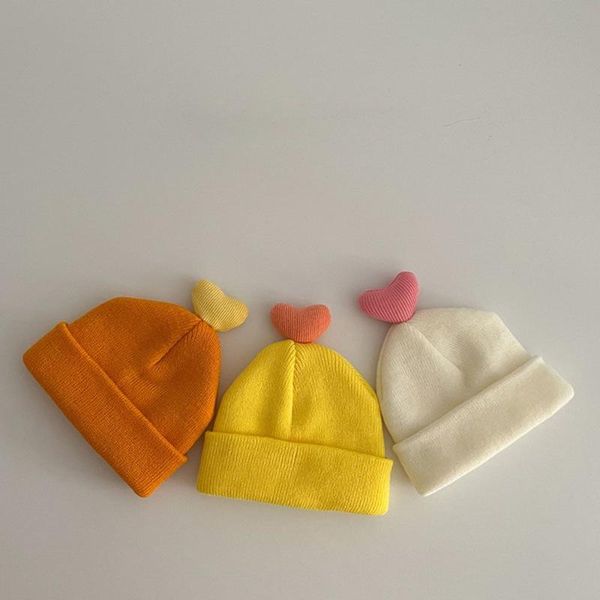 

caps & hats toddlers cap autumn winter children's knitted baby knitting children woolen hat, Yellow