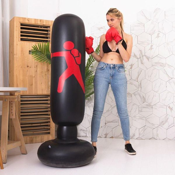 

sand bag q1ff fitness inflatable punching stress punch tower fight exercise speed stand power boxing for children teens