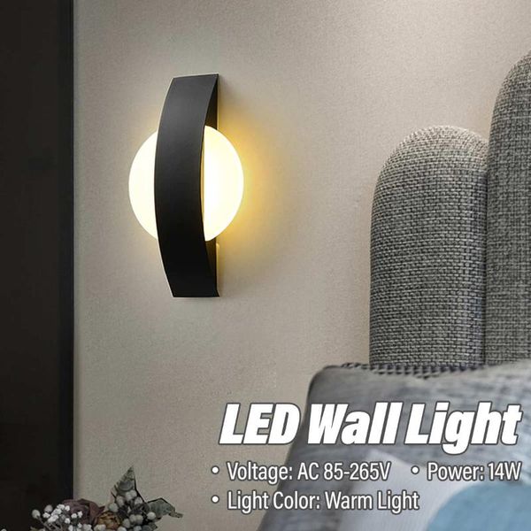 

110-220v 14w modern wall light led sconce lamp corridor hallway staircase lamps fixtures background home decoration