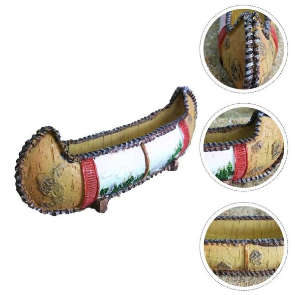 

rafts/inflatable boats mini resin canoe decor diy beach crafts ornament fairy garden accessories