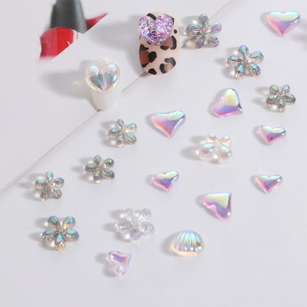 

pieces of nail art magic color resin shell mermaid three-dimensional jewelry aurora fairy decoration decorations, Silver;gold
