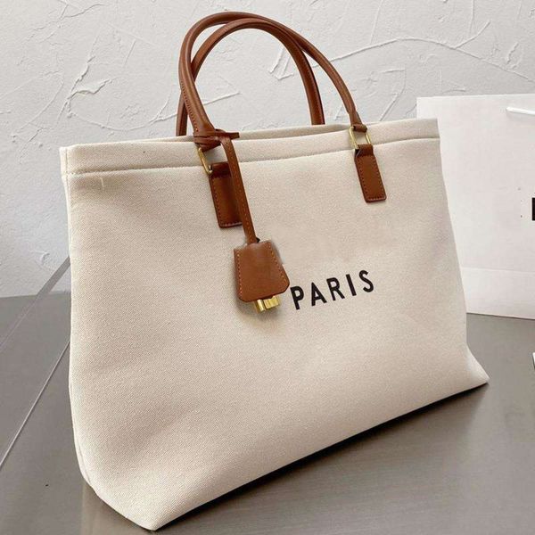 

cc tote large shopping bag lady canvas handbags classic letter printed handle golden padlock hardware with quality