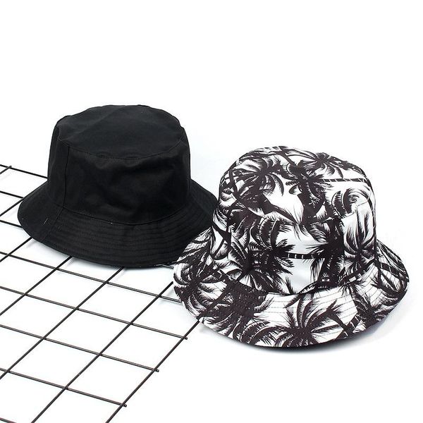 

cloches double sided panama bucket hat leaf women summer cap designer outdoor chapeu coconut fishing leaves 2021 fashion, Blue;gray