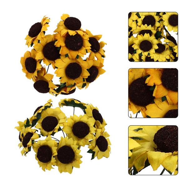 

decorative flowers & wreaths 200pcs simulation ornaments candy box diy sunflower decor for home