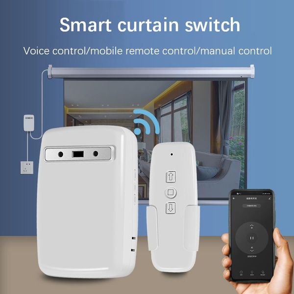 

smart home control tuya wifi electric projection screen automatic lifting remote switch curtain wireless for alexa google