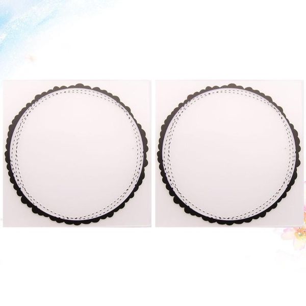 

craft tools 2pcs bump embossing dies diy template art stencil (round frame)