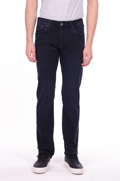 

men's jeans comfort dark blue straight cut jean men pants