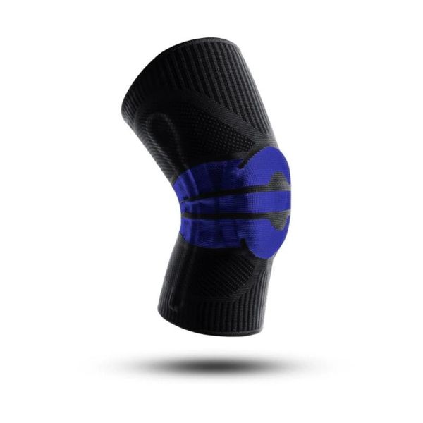 

elbow & knee pads outdoor patella protector brace silicone spring pad basketball running compression sleeve support sports kneepads, Black;gray