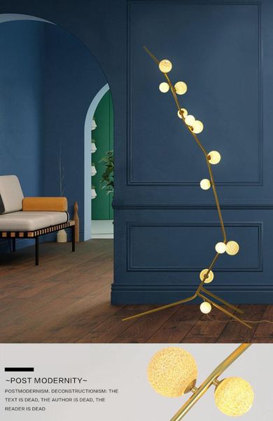 

floor lamps modern lamp suspendue lumiere led a manger lit chambre foyer rond boule de verre noir or nordique simple moderne