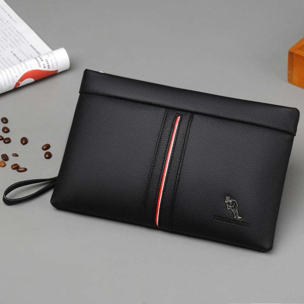 

the wallet yuesen kangaroo men's hand letter clip wrist bag special price, Black